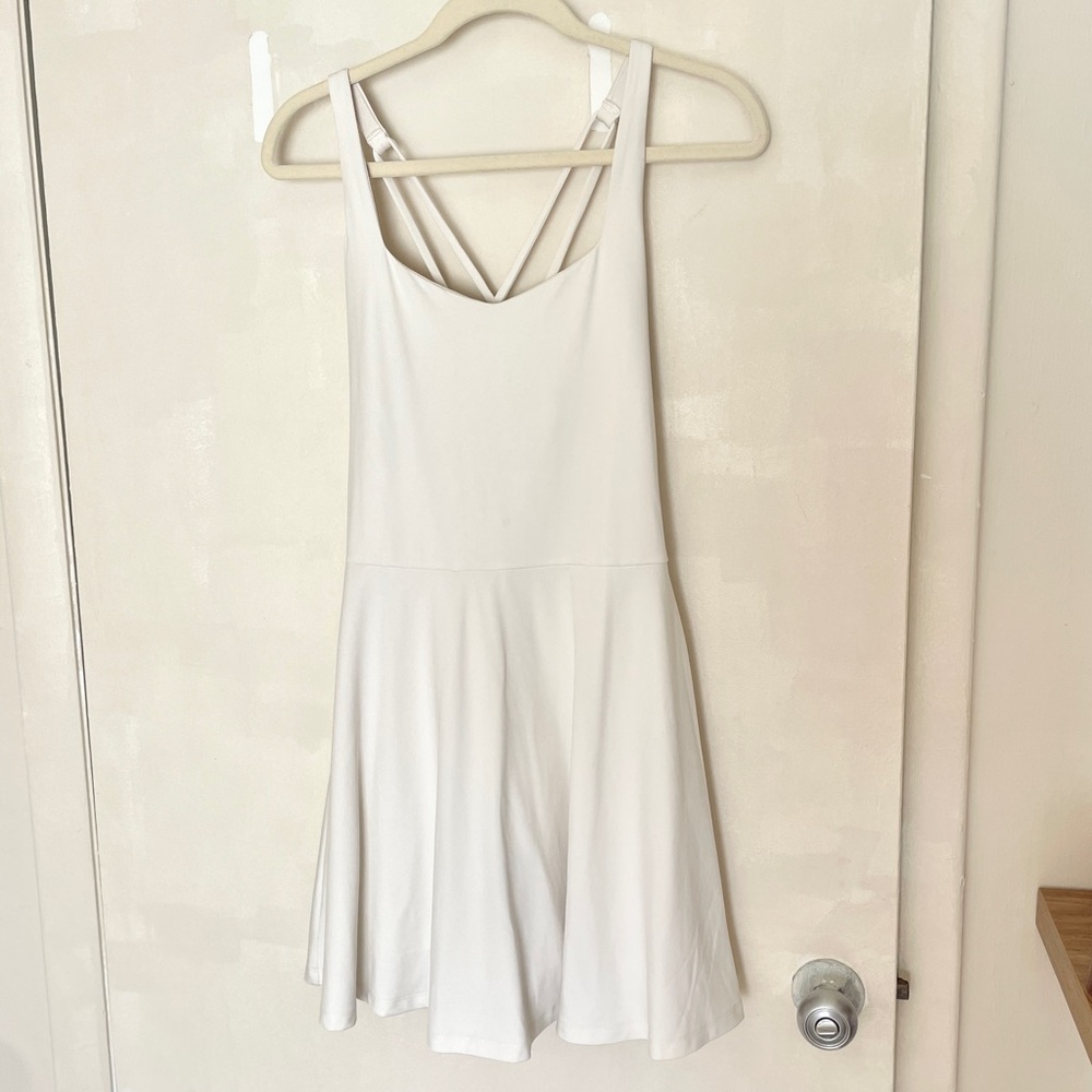 ❌SOLD❌Girlfriend Collective Activewear Dress with Strappy Backstraps in White